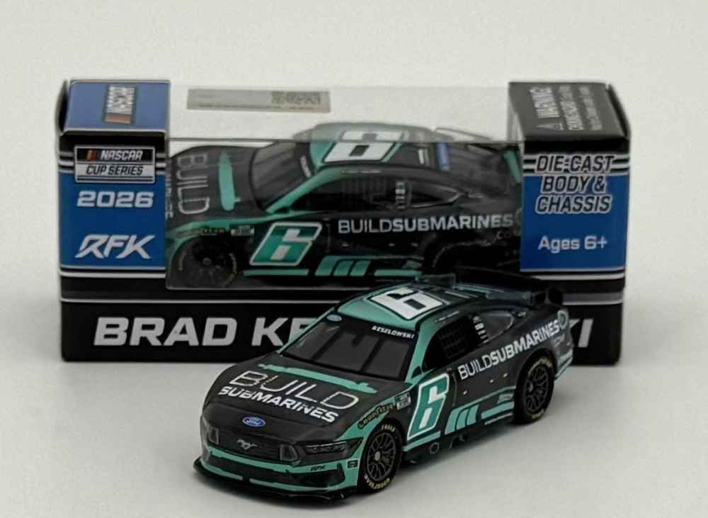 Brad Keselowski 2026 Buildsubmarines.com 1:64 Nascar Diecast - FOIL NUMBER DIECAST