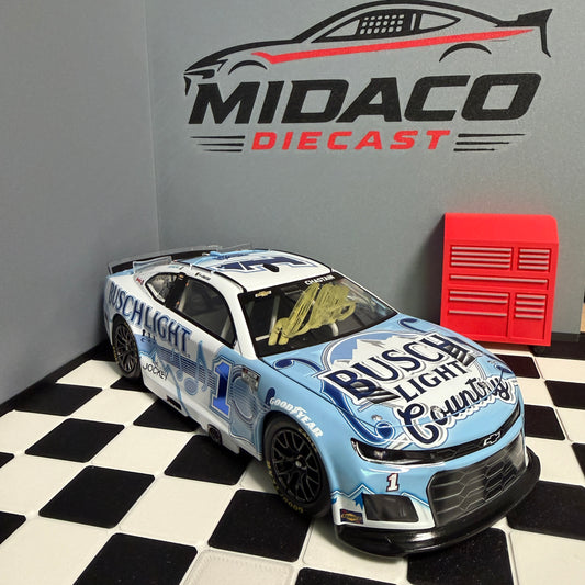 Ross Chastain Autographed 2025 Busch Light Country 1:24 Nascar Diecast - FOIL NUMBER DIECAST