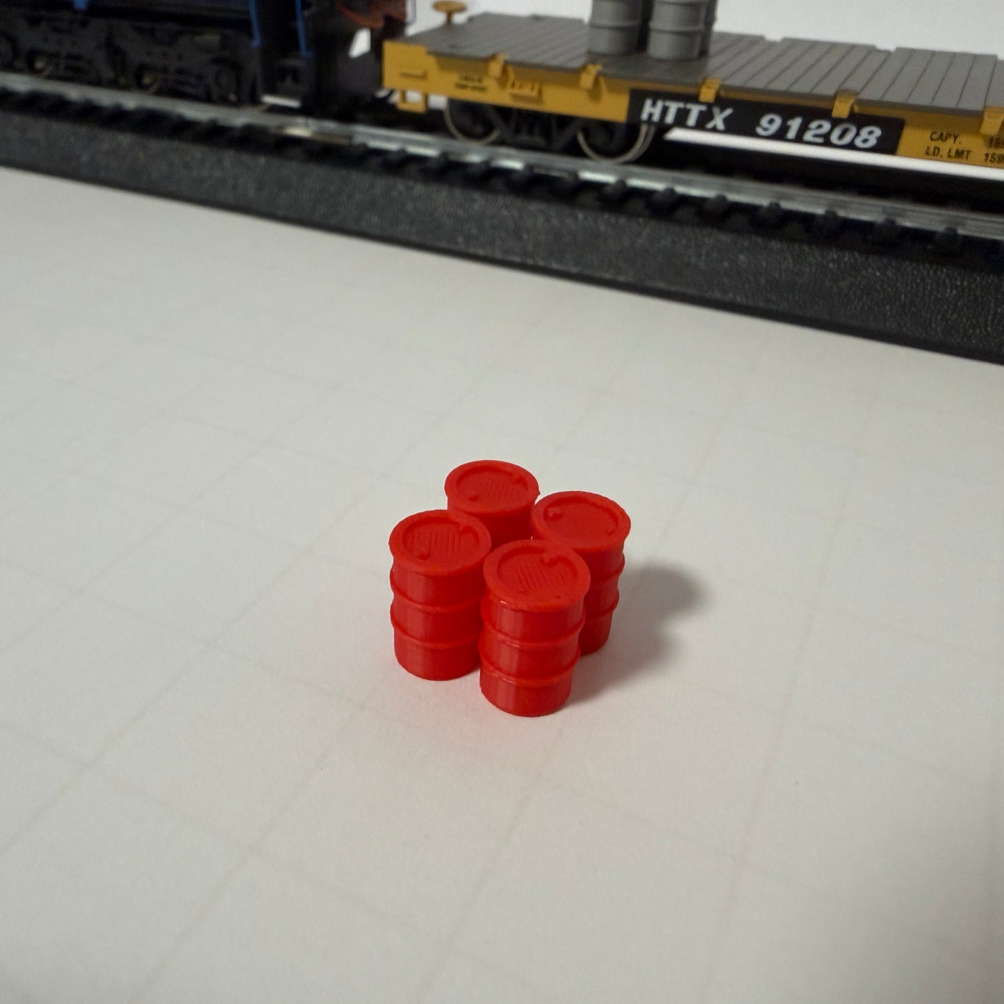 HO Scale 55 Gallon Drum Oil Barrel - Set of 20 - Multiple Colors