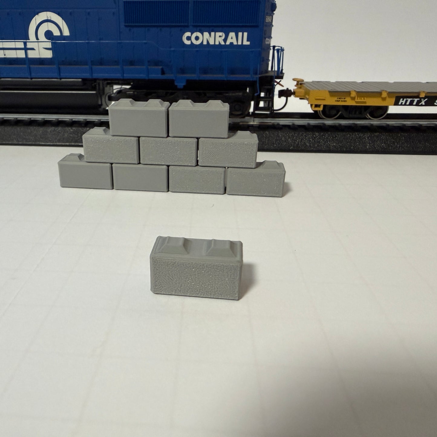 HO Scale Wall Blocks - Set of 10