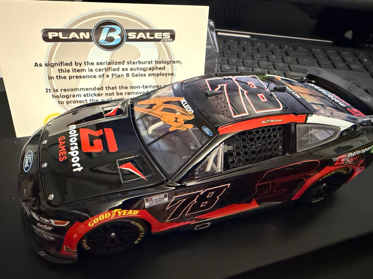BJ McLeod Dual Autographed 2022 Next Gen Test Car 1:24 Nascar Diecast