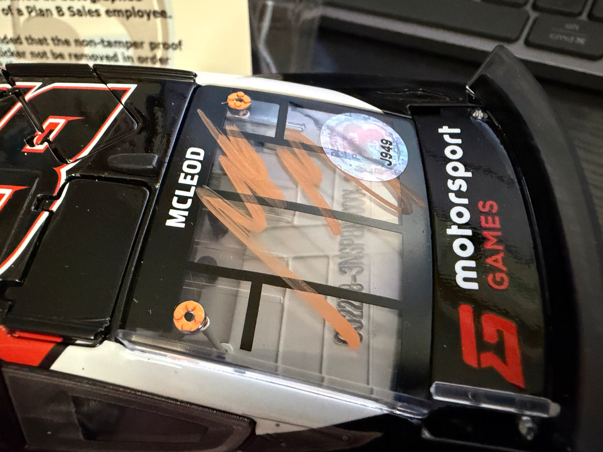 BJ McLeod Dual Autographed 2022 Next Gen Test Car 1:24 Nascar Diecast