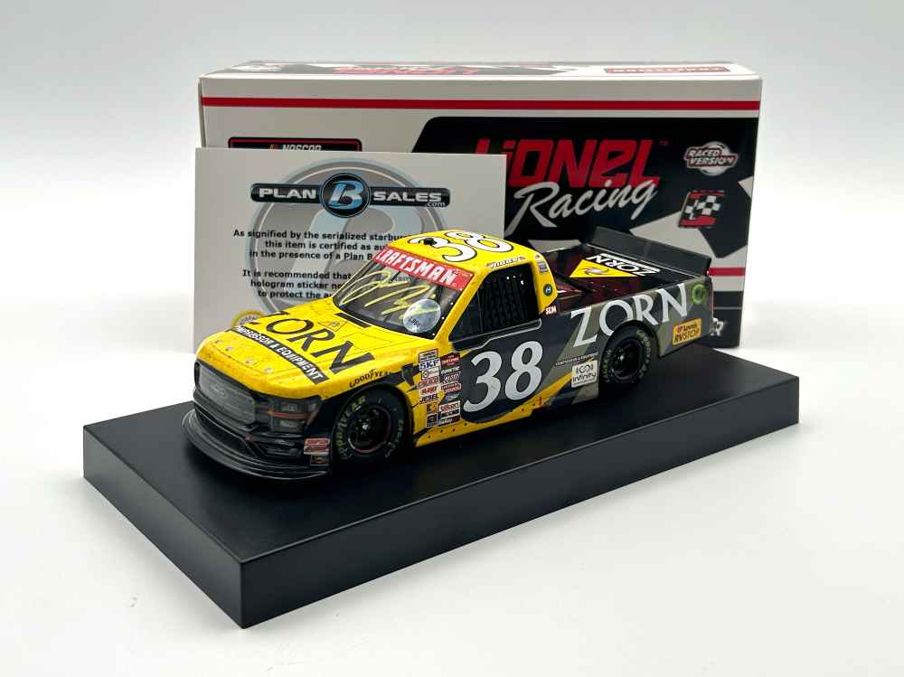 Layne Riggs Autographed 2024 Zorn Compressor & Equipment Wisconsin 8/25 First Race Win 1:24 Nascar Diecast - Truck Series