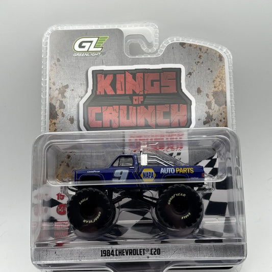 1984 Chevrolet C-20 Monster Truck - #9 NAPA Hendrick Motorsports (Kings of Crunch) Diecast 1:64 Scale Model - Greenlight 49180B